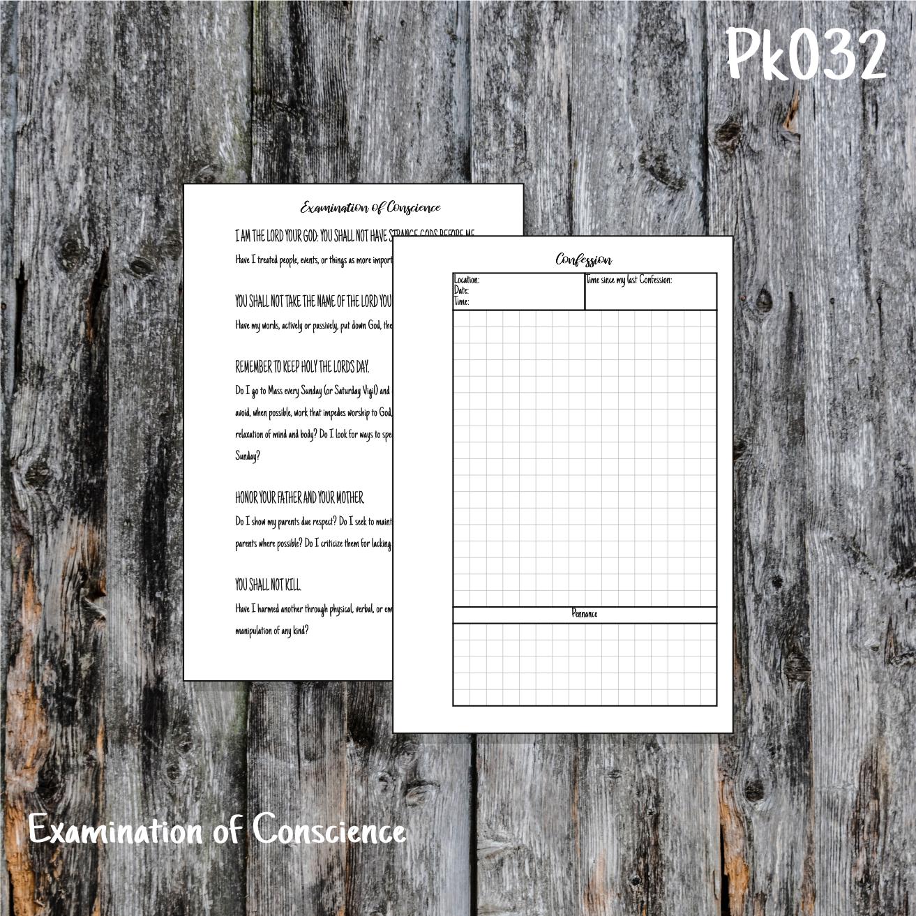 032: Examination of Conscience (Freebie) - GanchiPlans