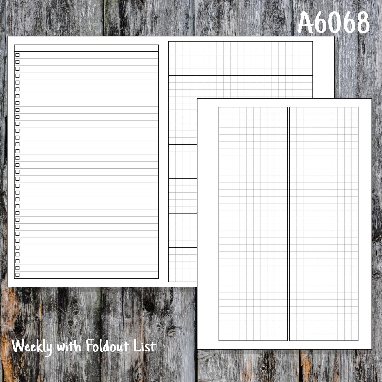 A6068 Weekly with Foldout List
