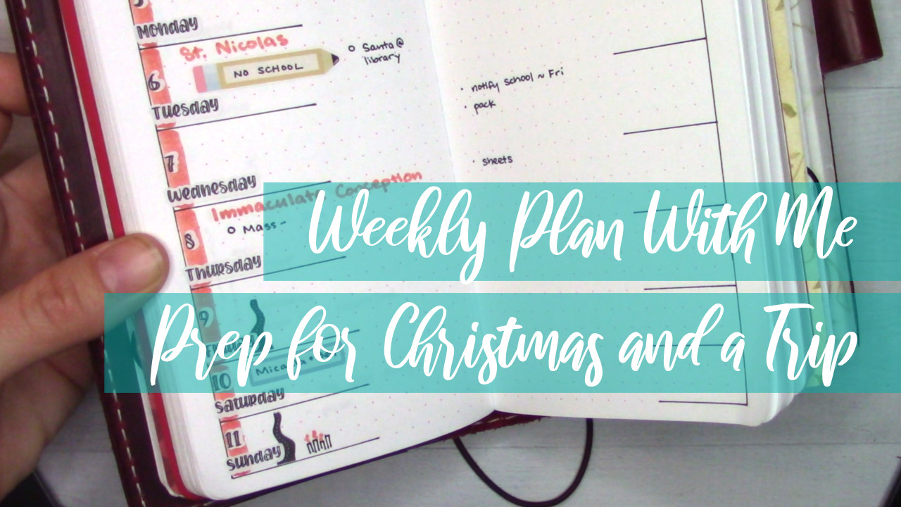 Weekly Plan With Me Prep for Christmas and a Trip