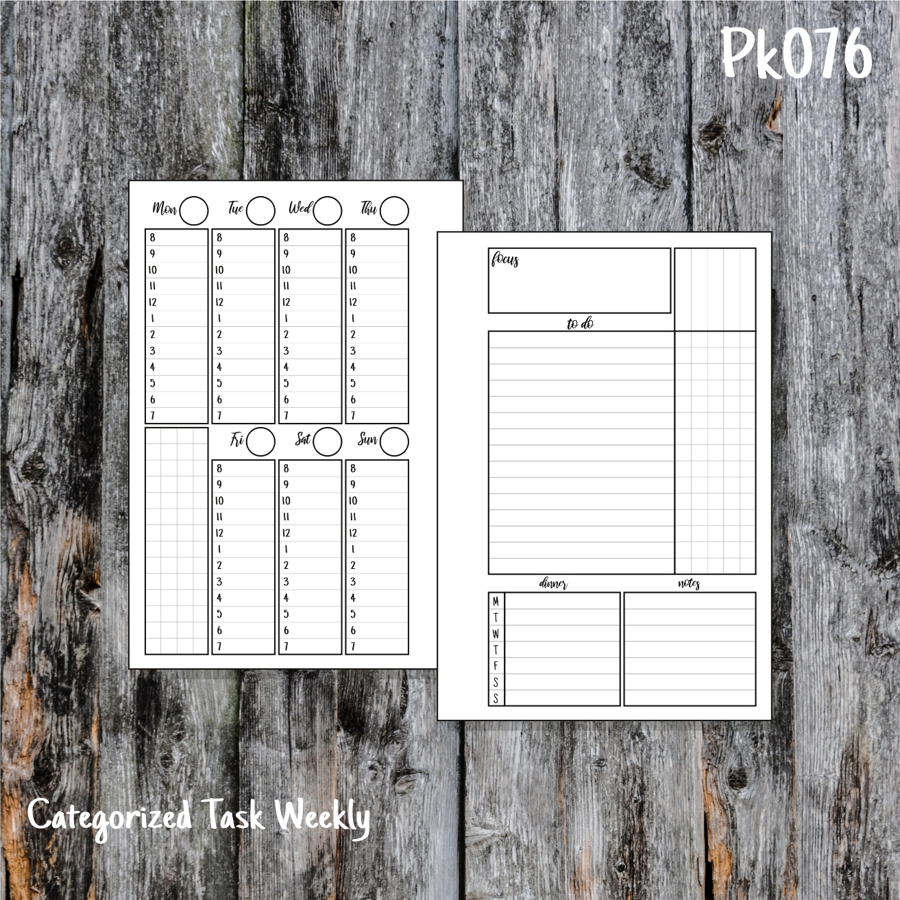 Pk076 Categorized Task Weekly
